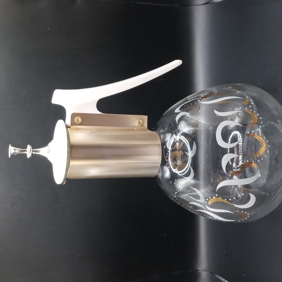 Vintage MCM Colony Glass Coffee Heatproof Carafe White and Gold - Picture 1 of 9